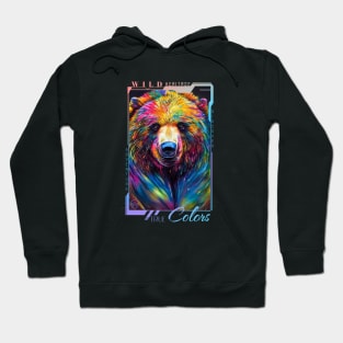 Bear Discover Adventure Nature Planet Earth Paint Hoodie